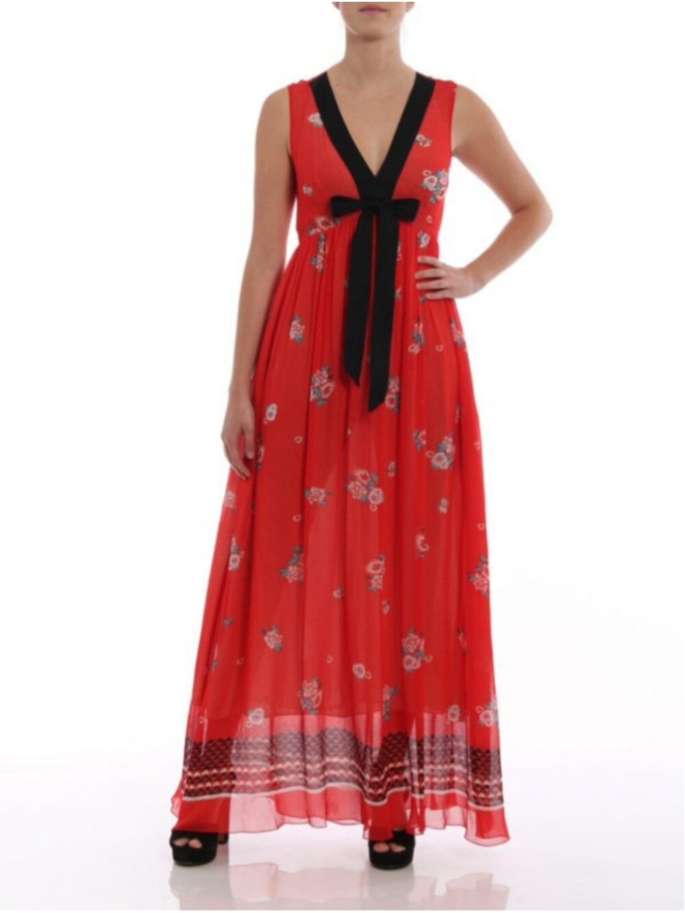 Philosophy di Lorenzo SerafiniPrinted crepe empire long dress size 4 BNWT